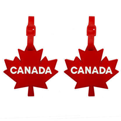 MyTagAlongs Maple Leaf Set of 2 Luggage Tags