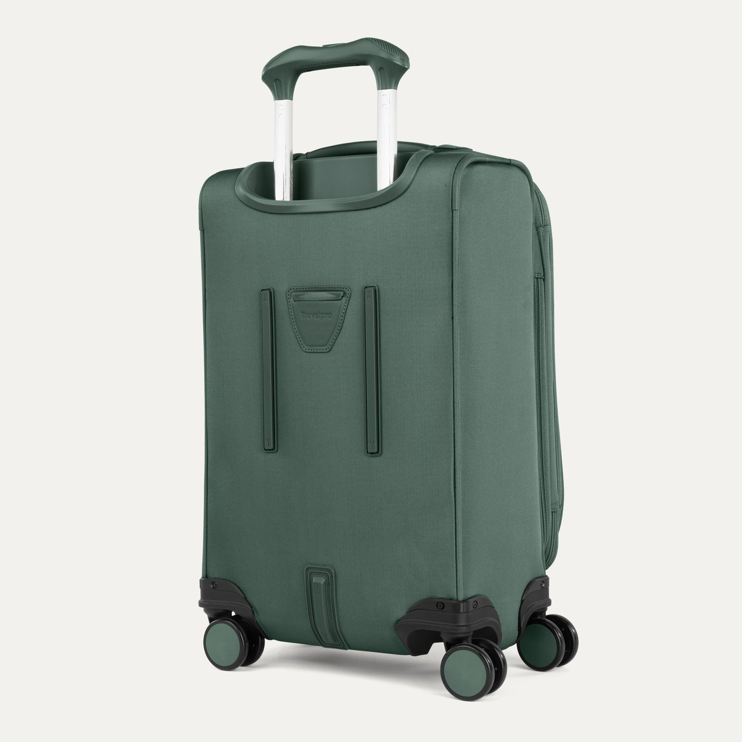 Travelpro VersaPack+ Carry-on Expandable Spinner with four wheels and TSA lock shown against a plain background.