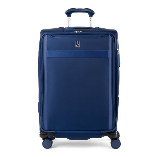 Product Image – Travelpro® VersaPack®+ Medium Check-in Spinner, blue, with 4 wheels, TSA lock & extendable handle.