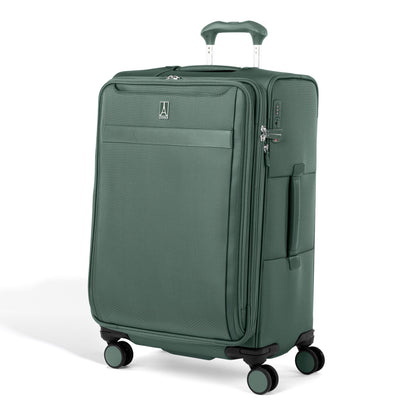 Travelpro® VersaPack®+ medium check-in spinner with TSA lock, 4 wheels, and water-resistant lining.