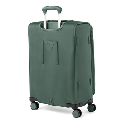 Travelpro® VersaPack®+ Medium Check-in Spinner: water-resistant, 4 wheels, TSA lock, expandable.