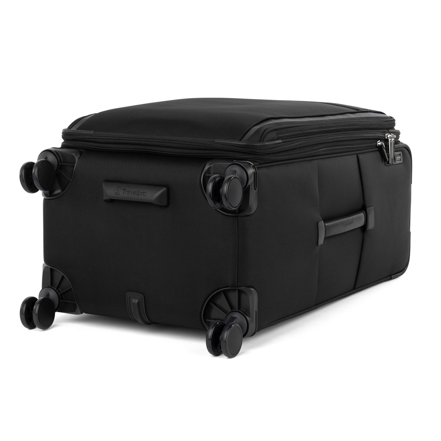 Travelpro VersaPack+ Large Check-in Expandable Spinner with double wheels, side handle & TSA lock.