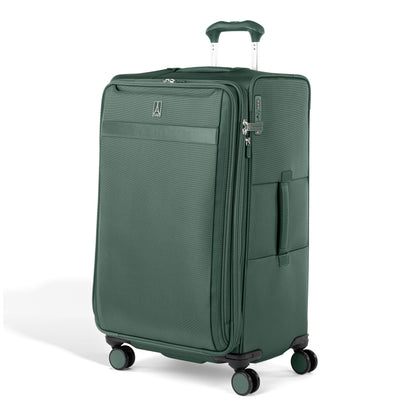 Travelpro VersaPack+ Large Check-in Expandable Spinner with 4 wheels, telescopic handle & front zip pockets.