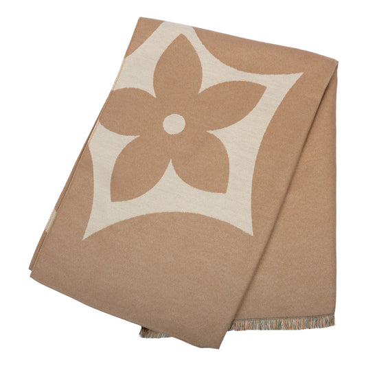 Product Image – Miss Caprice Camel Floral Scarf - ONLINE ONLY