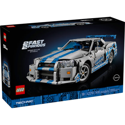 LEGO® 2 Fast 2 Furious Nissan Skyline GT-R (R34) Car collectible model for adults.