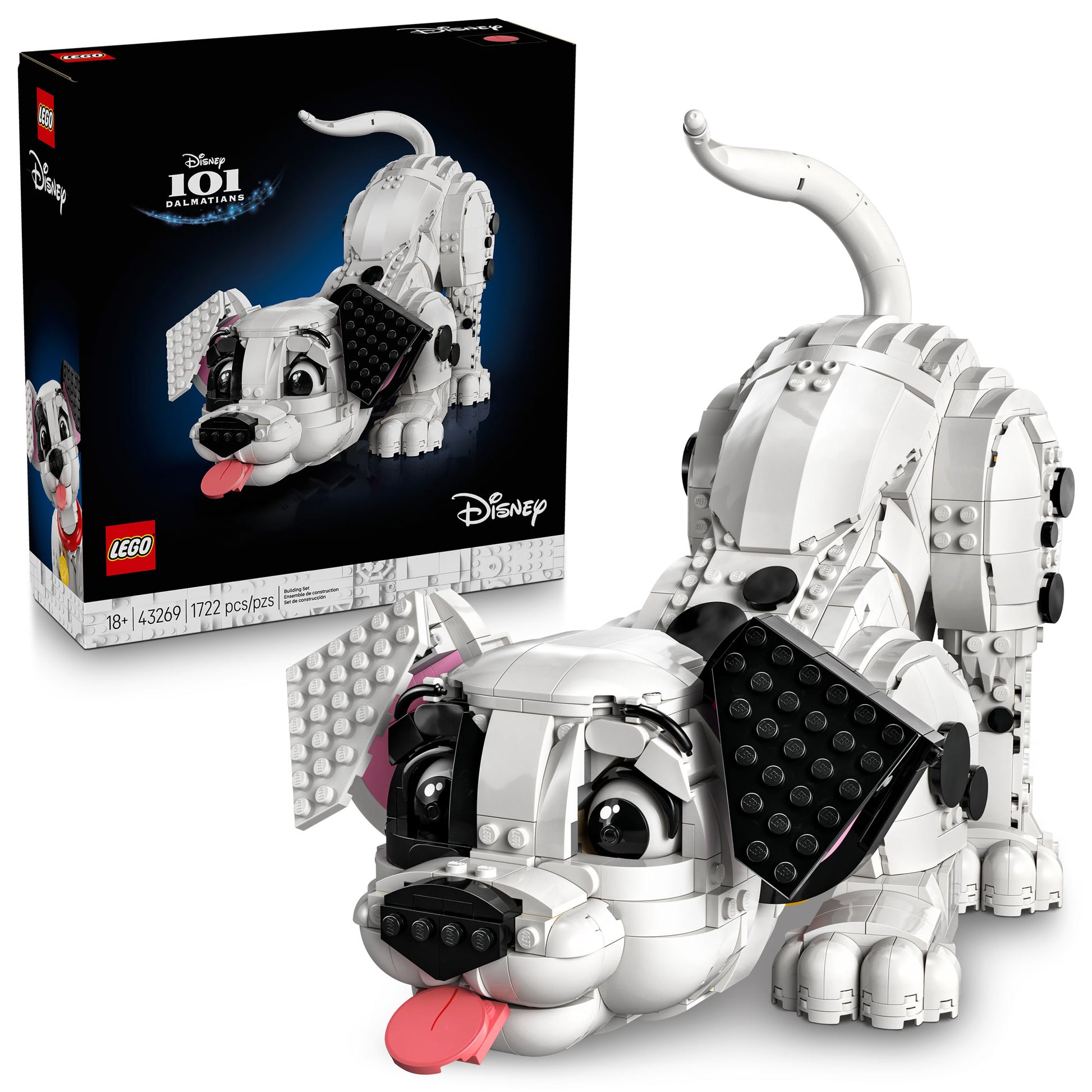 LEGO® 101 Dalmatians Puppy—exclusive online collectible for adults, includes puppy model and display box.