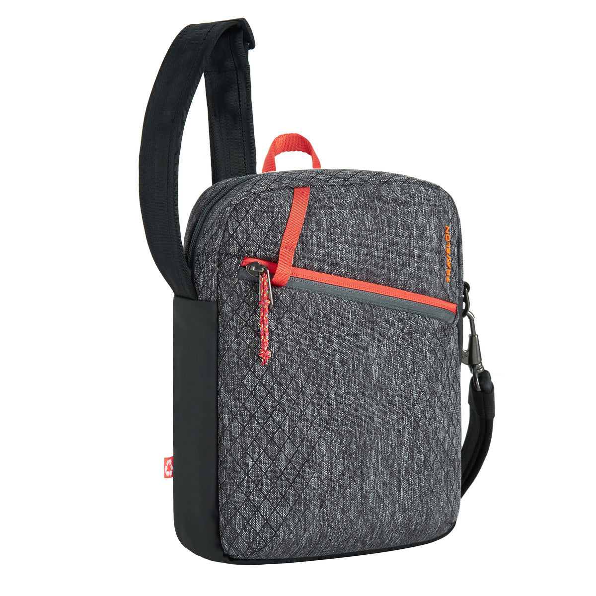 Travelon Anti-Theft Greenlander Small Crossbody, diamond ash grey, front angled view