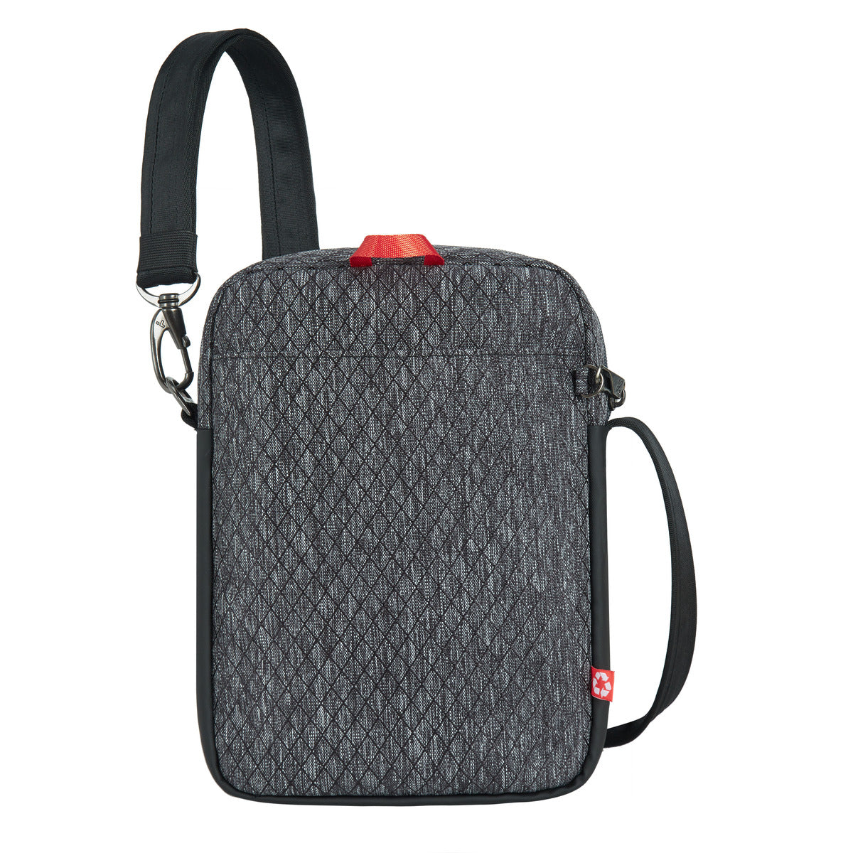 Travelon Anti-Theft Greenlander Small Crossbody, diamond ash grey, back view