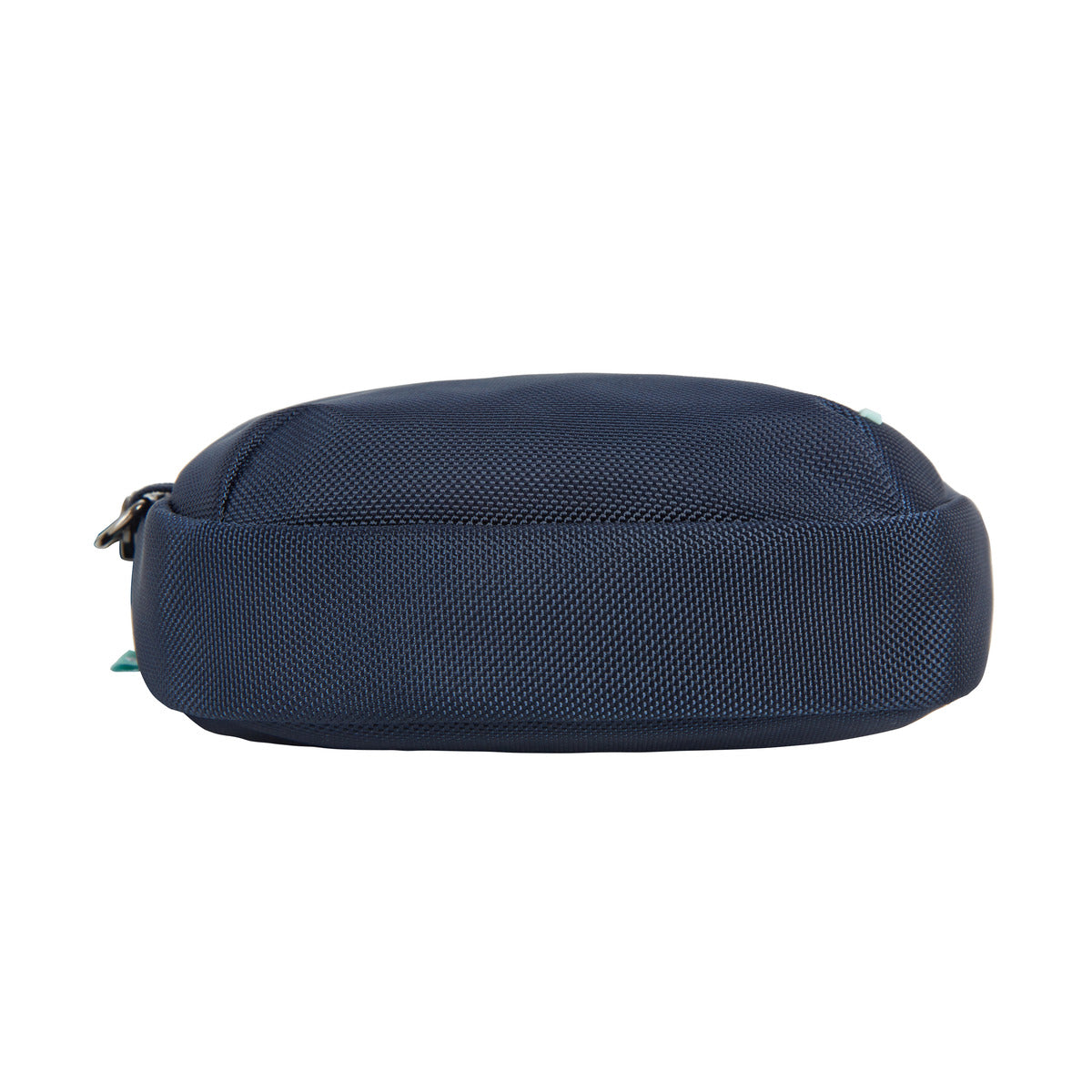 The Travelon Anti-Theft Greenlander Compact Sling is a small, dark blue zippered pouch made from recycled materials.