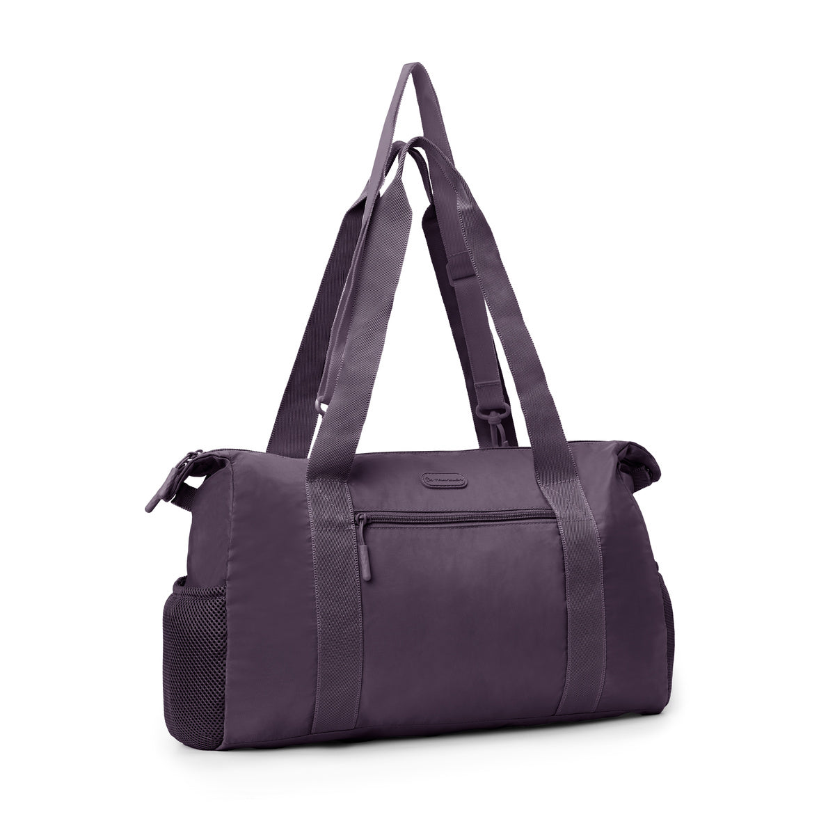 Travelon Pi Daily Carry Tote, blackberry, front angled view