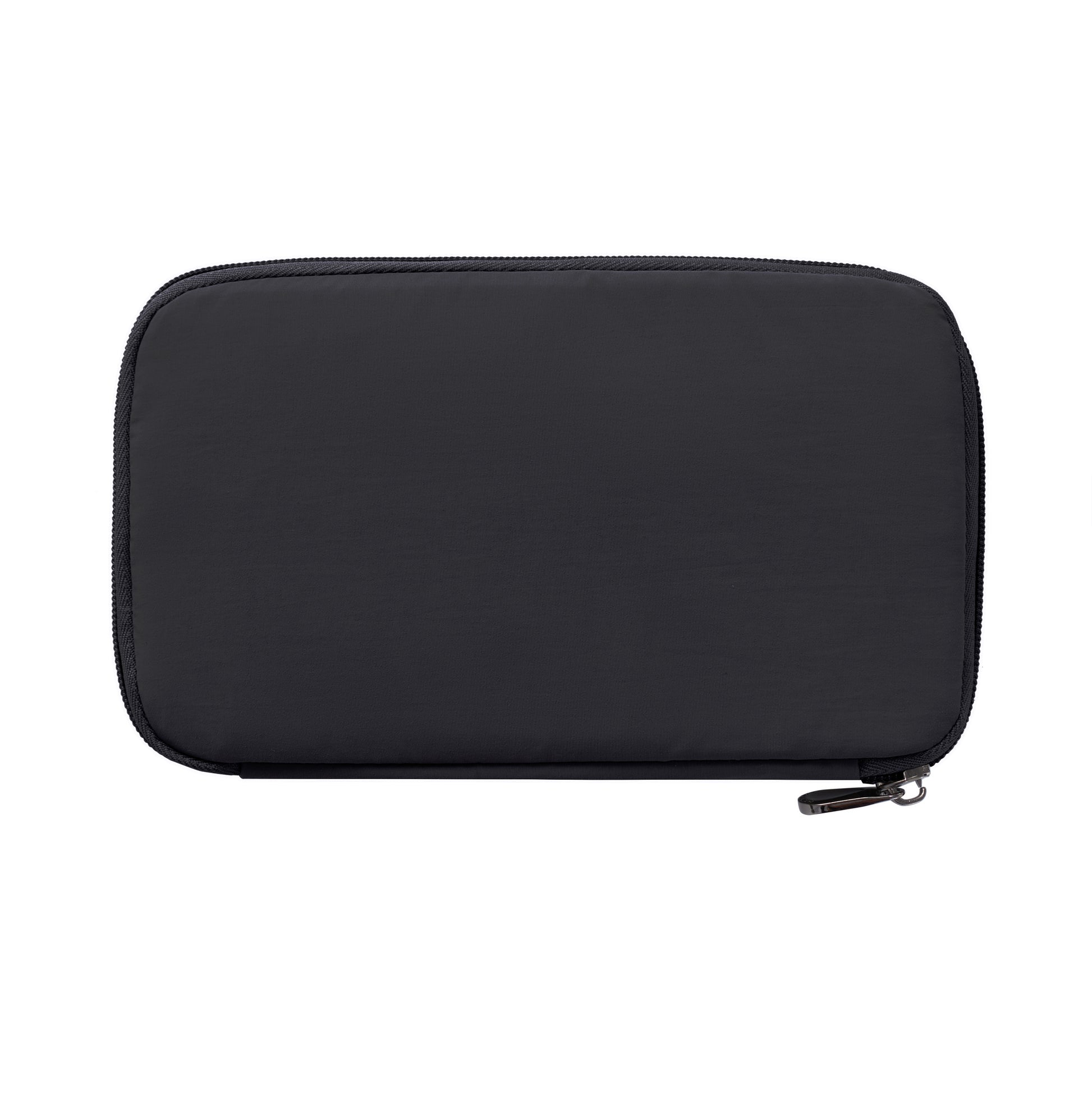 Travelon RFID Blocking Zip Passport Wallet, black, smooth-surfaced, ideal minimalist wallet with RFID protection.