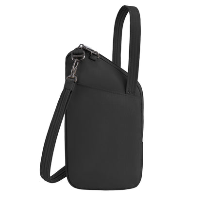 Travelon Runways Anti-theft Slim Asymmetric Crossbody—chic bag with zip compartment & adjustable strap.