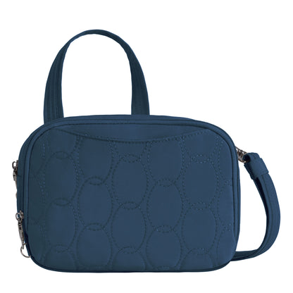 Travelon Runways Anti-theft Crossbody—elegant, organized, double compartment bag for any outing.