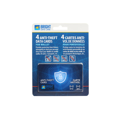 Bright Safe Care RFID Anti-Theft Data Cards - 4pk, package front view