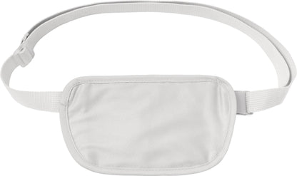 Go Travel RFID Waist Wallet by Go Travel: plain white, adjustable strap, signal-blocking travel security fabric.