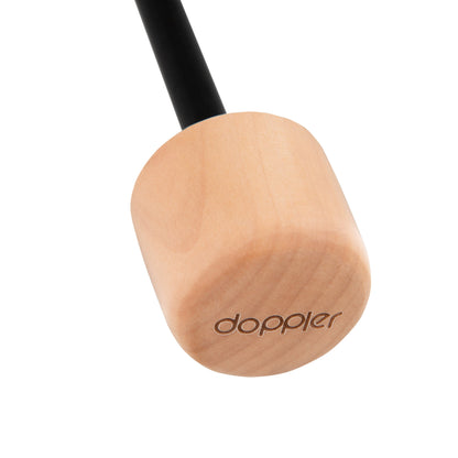 Close up of wooden handle on Doppler Nature Mini Umbrella