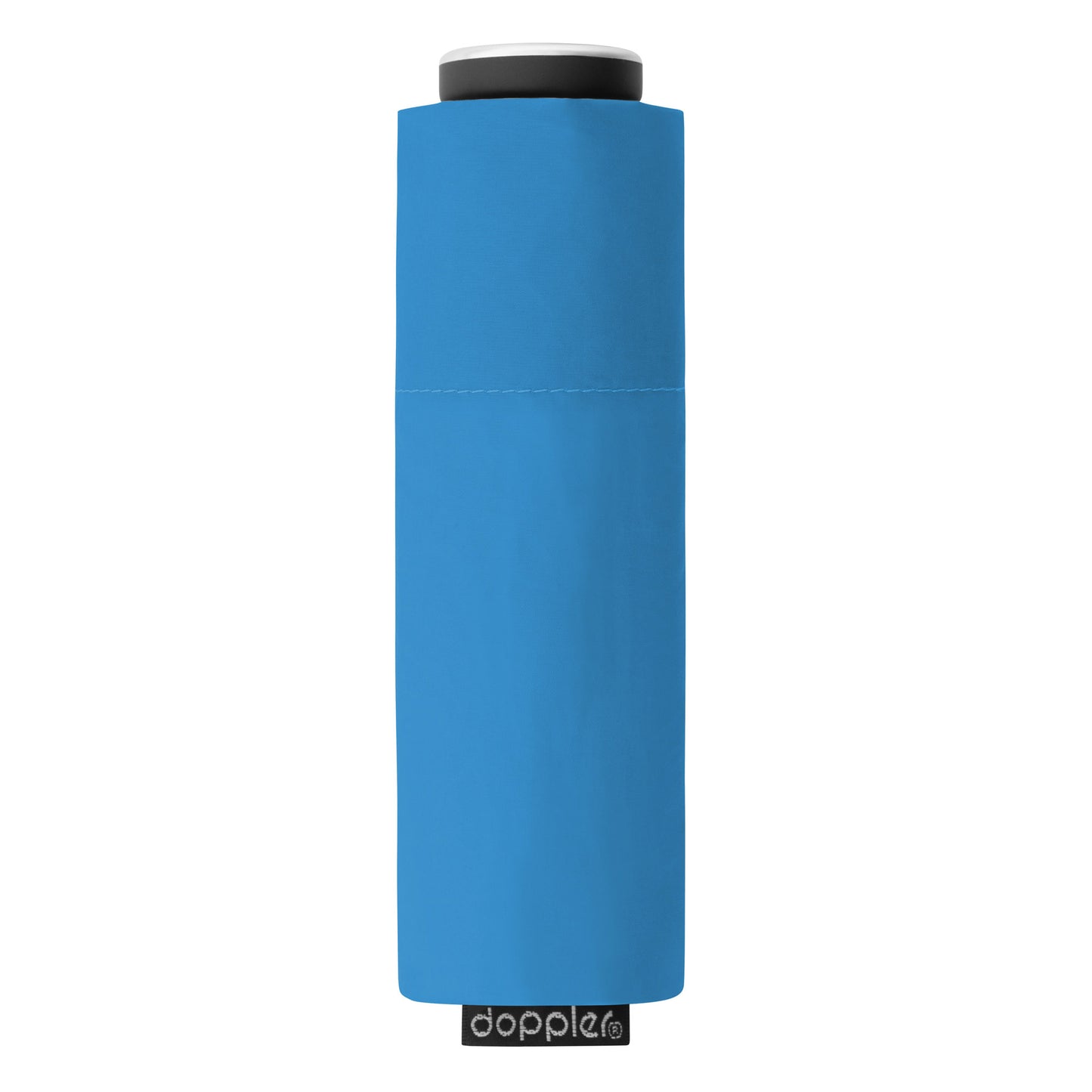 Doppler Fiber Mini Compact Umbrella in electric blue colour, closed