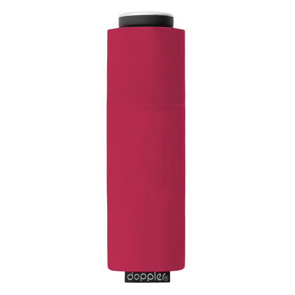 Doppler Fiber Mini Compact Umbrella in viva magenta colour, closed