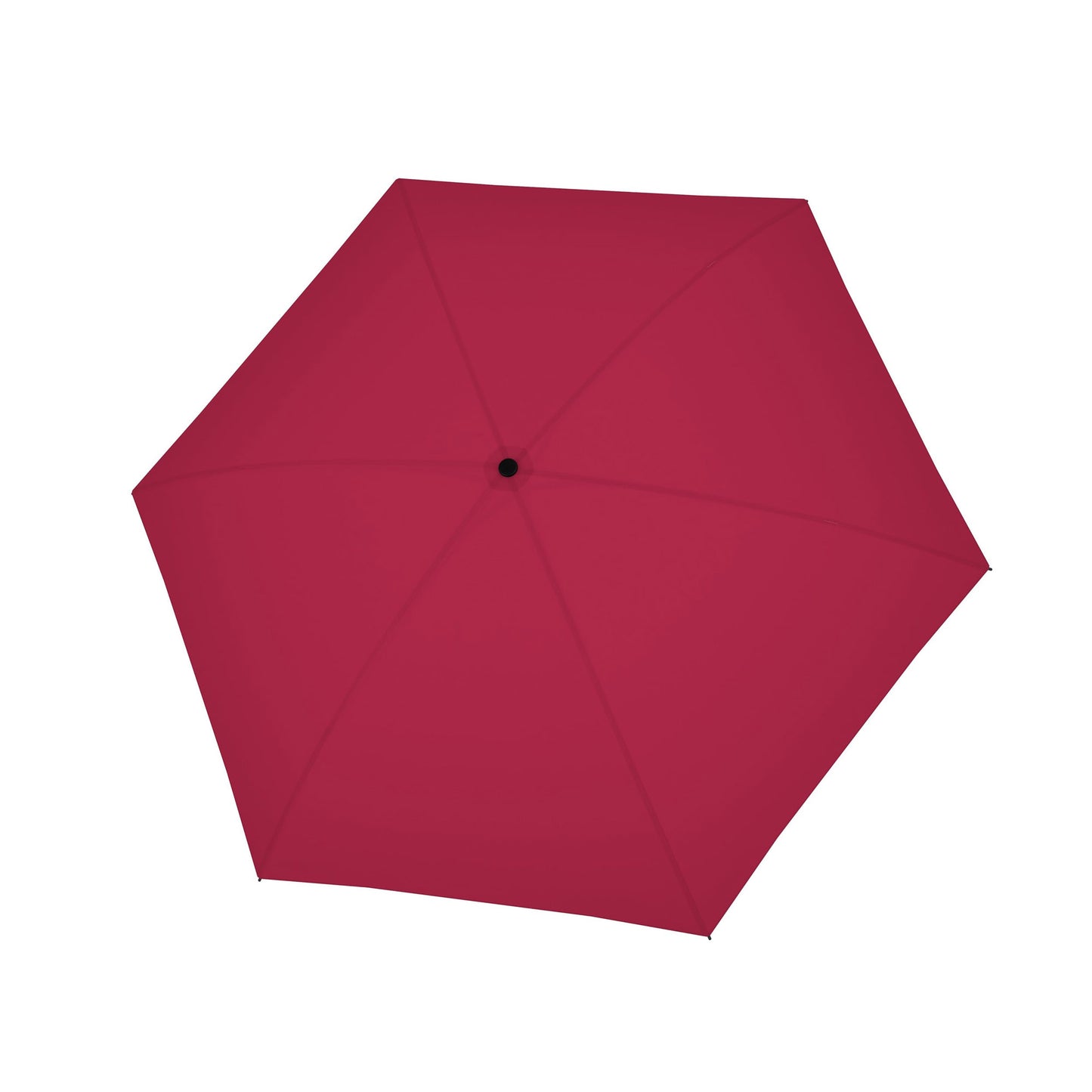 Doppler Fiber Mini Compact Umbrella in viva magenta colour, open top view