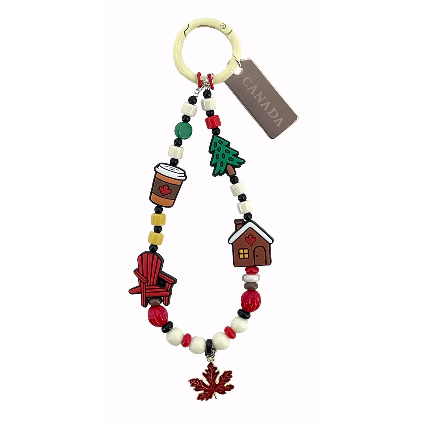 Northern Icons Cabin Weekend Beaded Bag Charm—ONLINE ONLY, ideal cabin life accessory or bag charm.