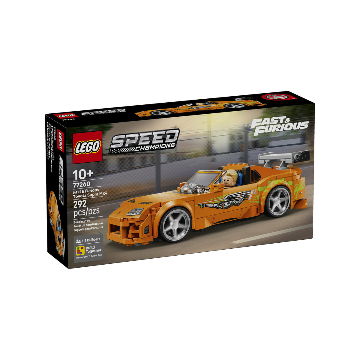 LEGO® The Fast and The Furious Toyota Supra MK4 set, 299 pcs—ONLINE ONLY, by LEGO.
