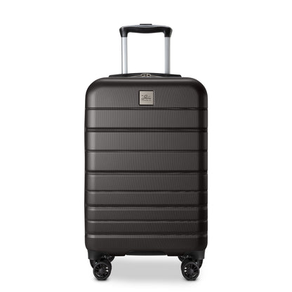 Skyway Epic 2.0 Hardside Carry-on Spinner: black, 4 wheels, telescopic handle—your perfect travel companion.