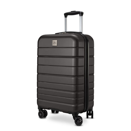 Skyway Epic 2.0 Hardside Carry-on Spinner, black, 4-wheel, telescoping handle; shown on white background.
