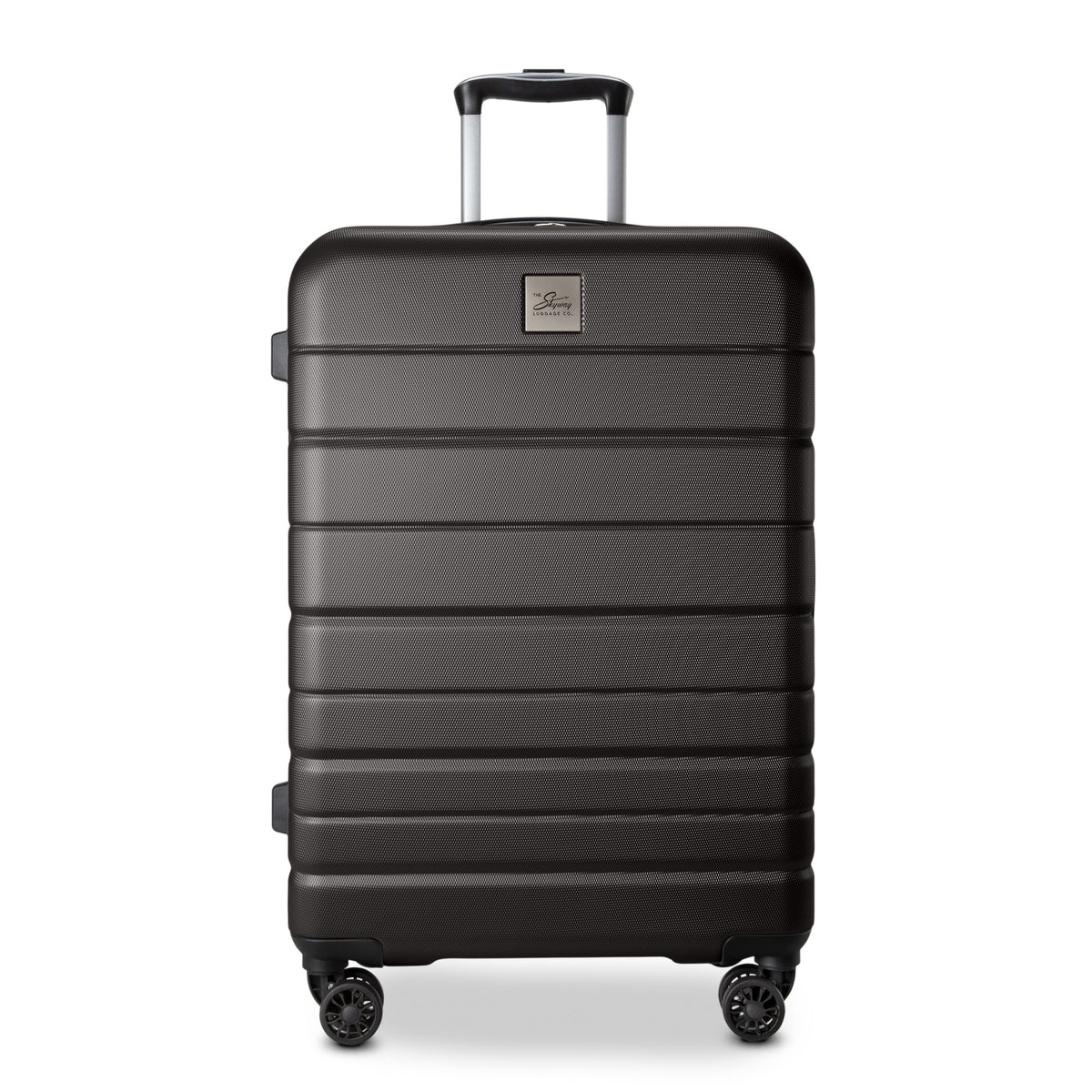 Skyway Epic 2.0 Hardside Medium Spinner luggage with four wheels and telescopic handle, shown on white.