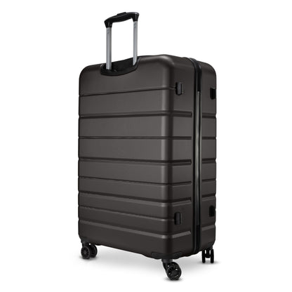 Skyway Epic 2.0 Hardside Large Spinner upright on white; four wheels, telescopic handle—ONLINE ONLY.