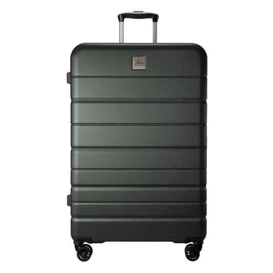 Product Image – Skyway Epic 2.0 Large Check-in Spinner: Dark green hardside, four wheels, telescopic handle for easy travel.