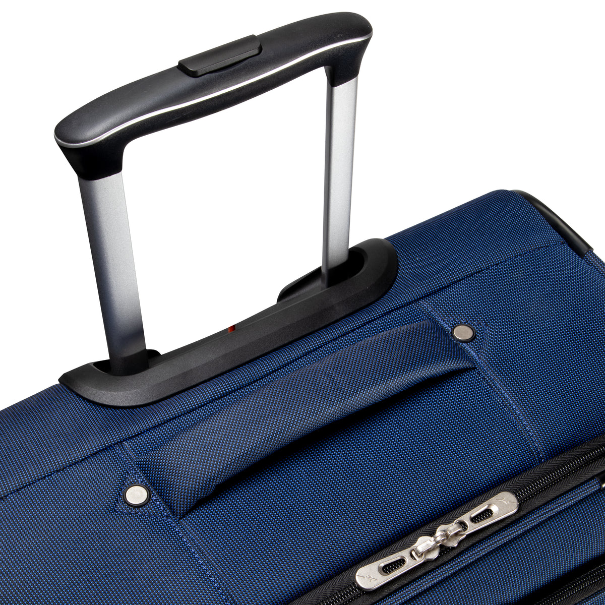 Blue Skyway Flair 2.0 3-Piece Luggage Set suitcase with an extended handle, top carry handle, and TSA-approved lock.