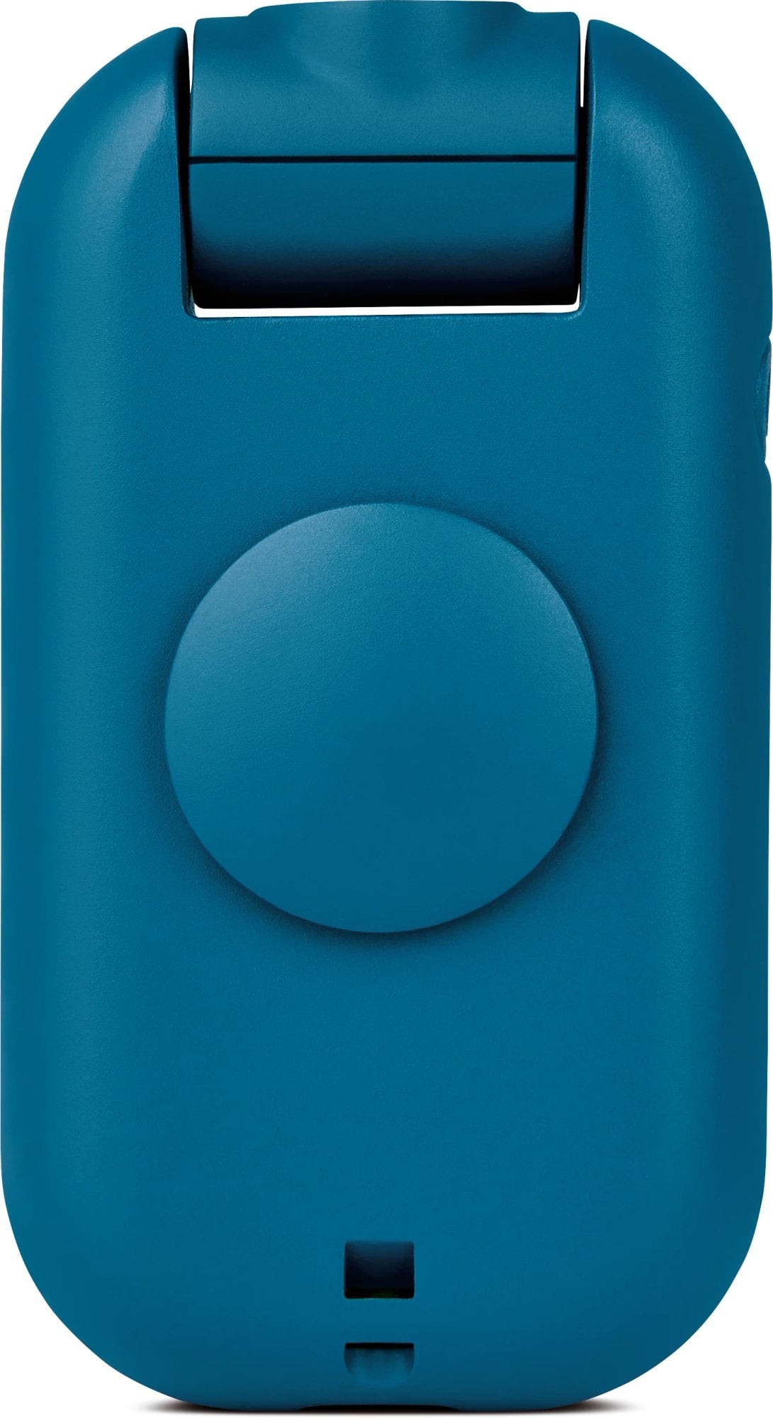 The Go Travel Floodlight Wearable Torch is a blue USB-C rechargeable safety alarm with pull pin and circular button.