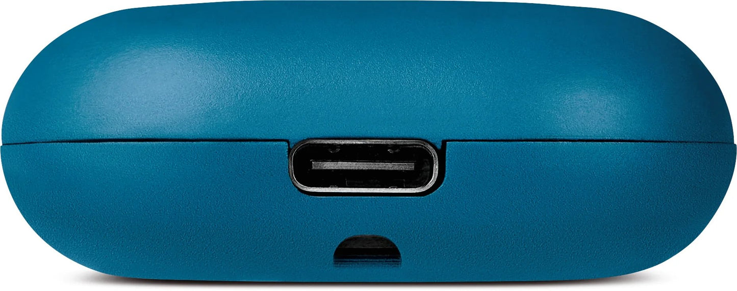 A close-up of the Go Travel Floodlight Wearable Torch by Go Travel, showing its charging port.