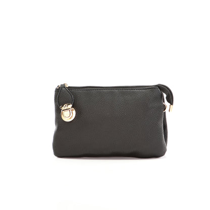 Alina's RFID Clutch Wristlet in black, front view