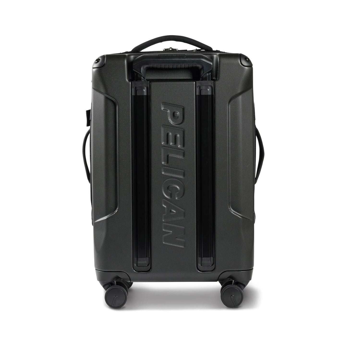 Pelican™ Aegis Carry-on 4-Wheel Hybrid Duffel, black, back view.