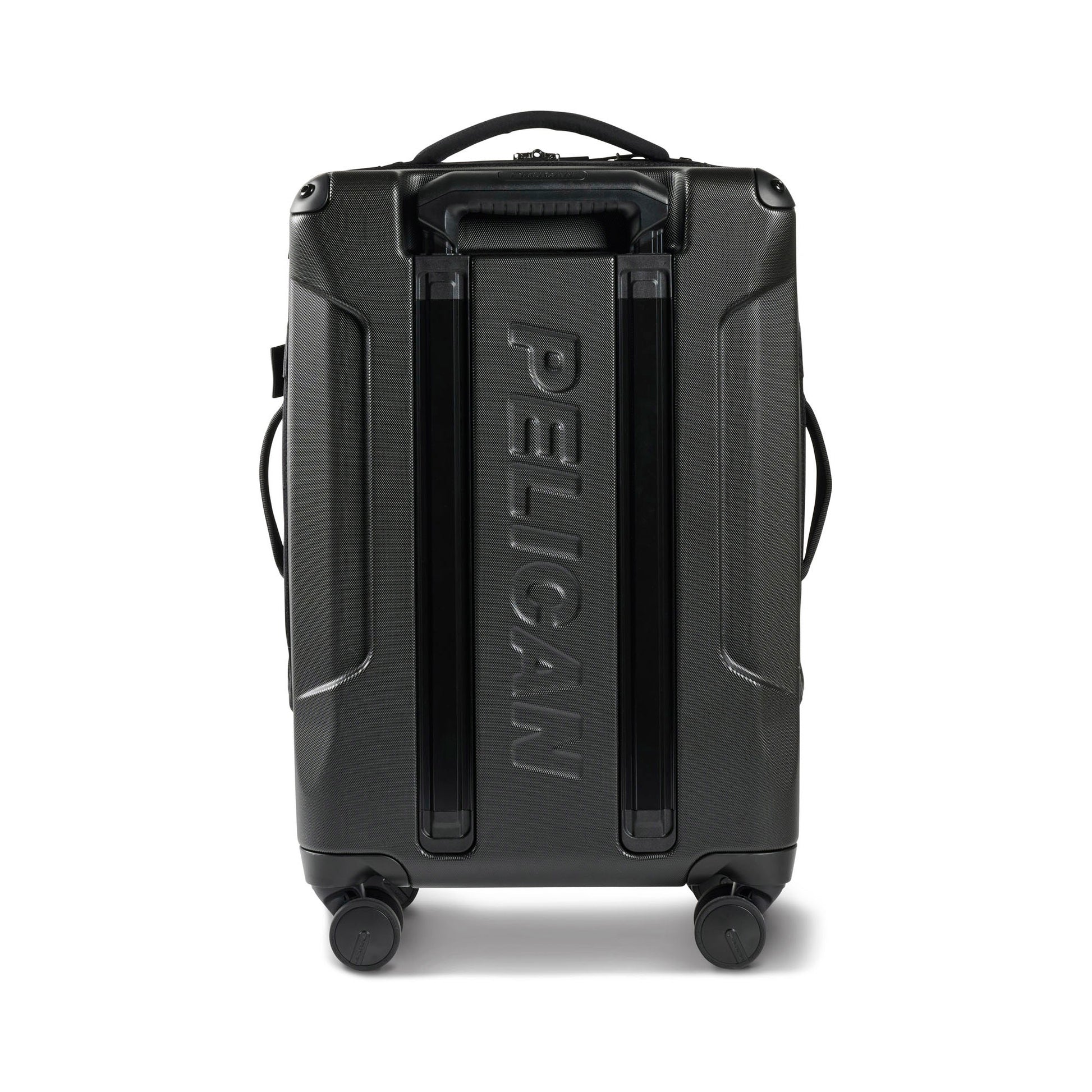 Pelican™ Aegis Carry-on 4-Wheel Hybrid Duffel, black, back view.