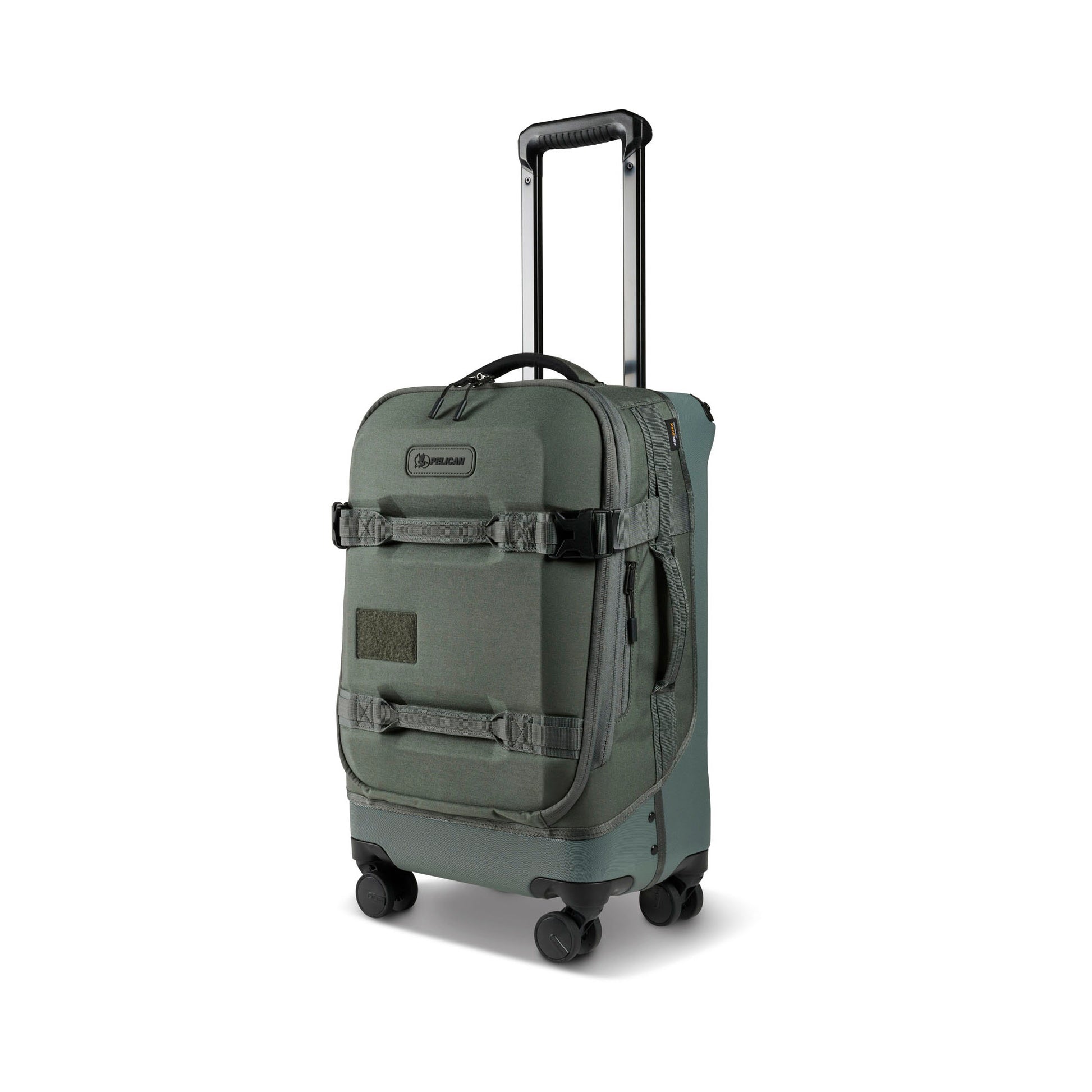 Pelican™ Aegis Carry-on 4-Wheel Hybrid Duffel, charcoal sage green, front angled view.