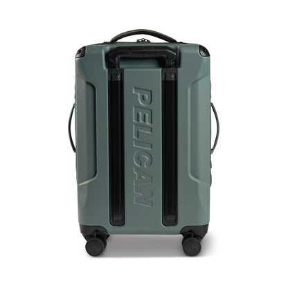 Pelican™ Aegis Carry-on 4-Wheel Hybrid Duffel, charcoal sage green, back view.