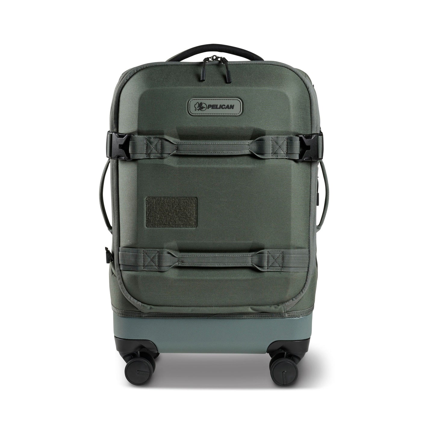 Pelican™ Aegis Carry-on 4-Wheel Hybrid Duffel, charcoal sage green, front view.