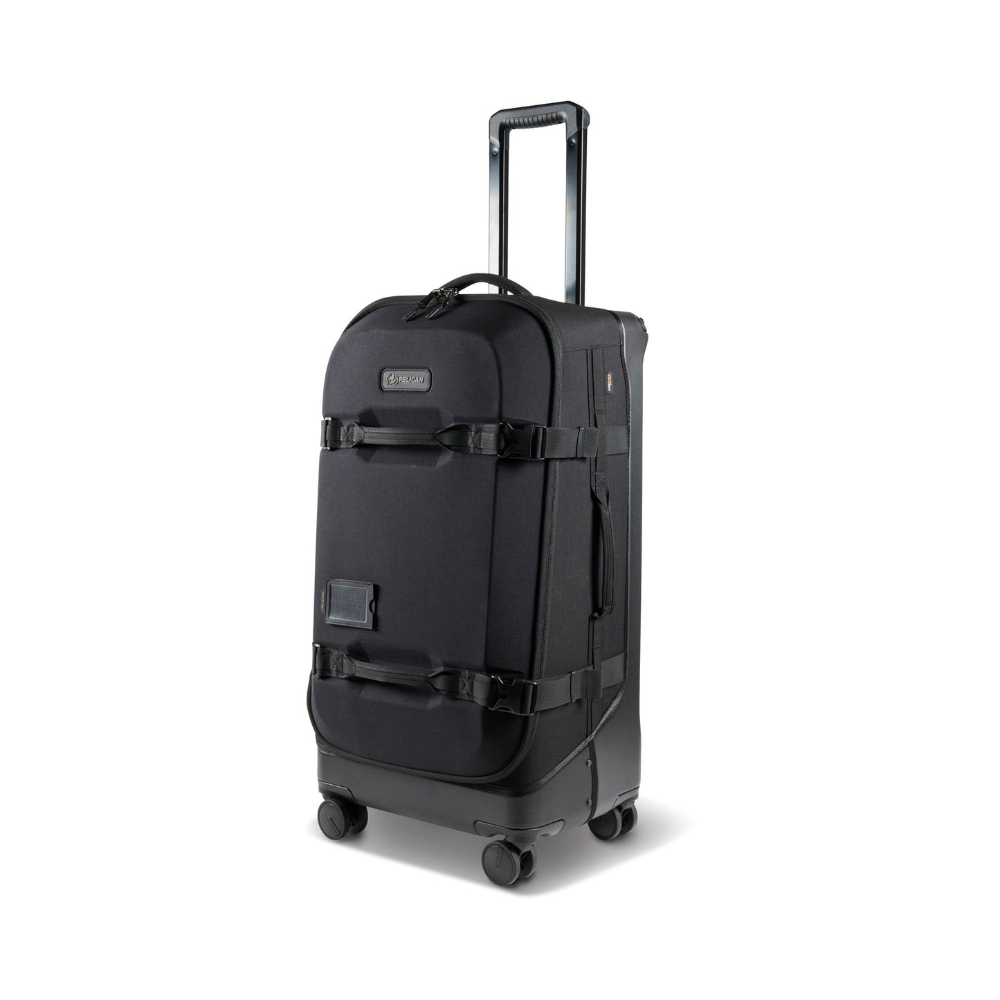 Pelican™ 30" Aegis Check-in 4-Wheel Rolling Hybrid Duffel, black, front angled view.