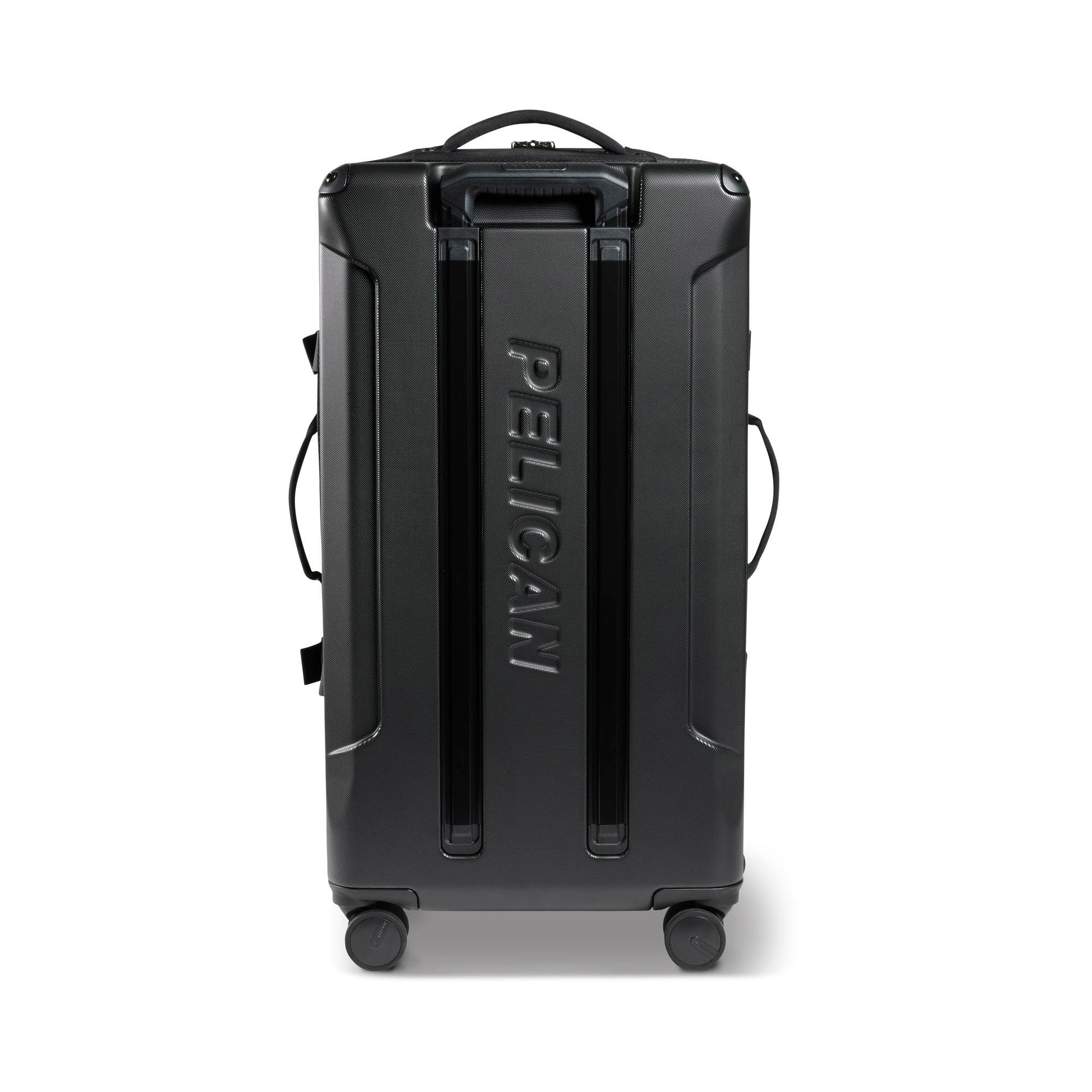 Pelican™ 30" Aegis Check-in 4-Wheel Rolling Hybrid Duffel, black, back view.