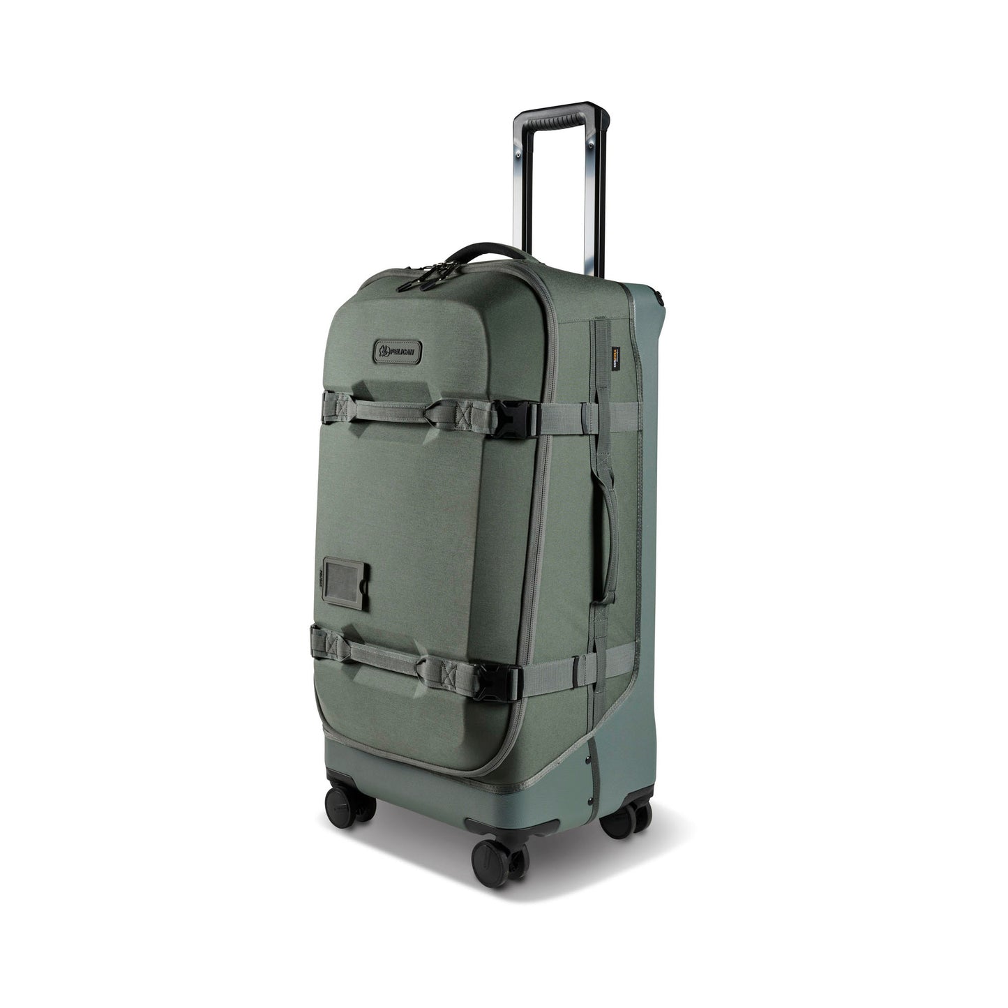 Pelican™ 30" Aegis Check-in 4-Wheel Rolling Hybrid Duffel, charcoal sage green, front angled view.