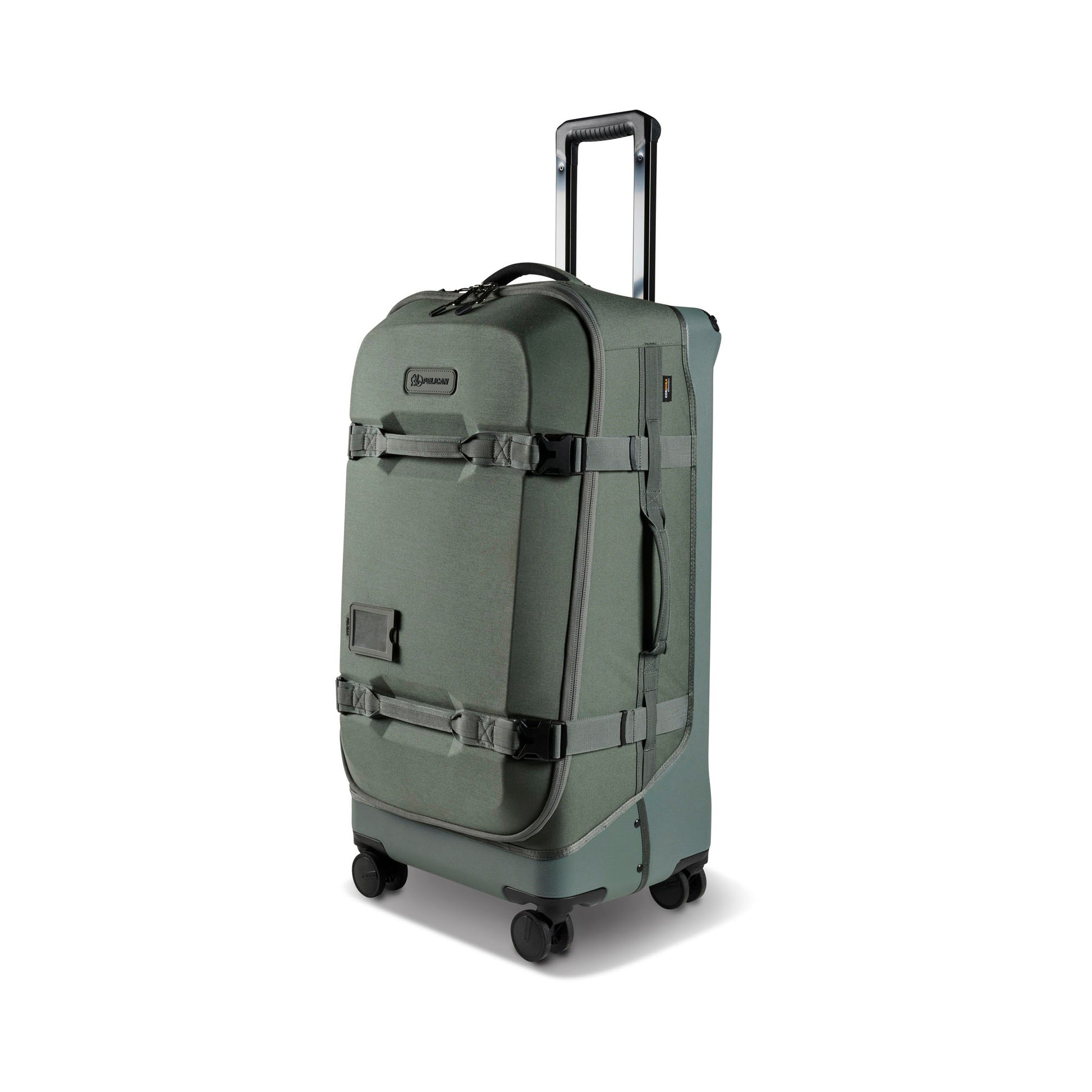 Pelican™ 30" Aegis Check-in 4-Wheel Rolling Hybrid Duffel, charcoal sage green, front angled view.