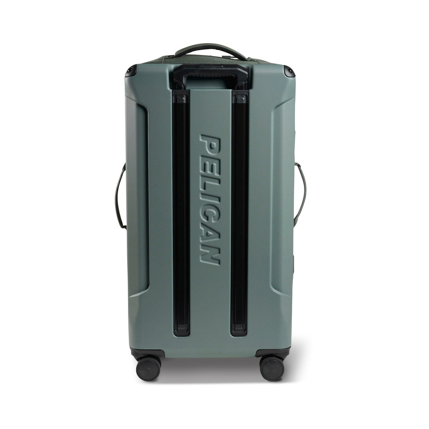 Pelican™ 30" Aegis Check-in 4-Wheel Rolling Hybrid Duffel, charcoal sage green, back view.