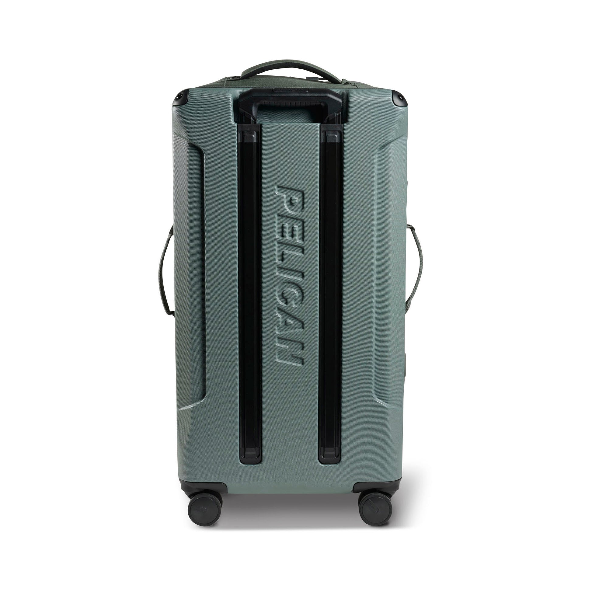 Pelican™ 30" Aegis Check-in 4-Wheel Rolling Hybrid Duffel, charcoal sage green, back view.