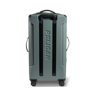 Pelican™ 30" Aegis Check-in 4-Wheel Rolling Hybrid Duffel, charcoal sage green, back view.