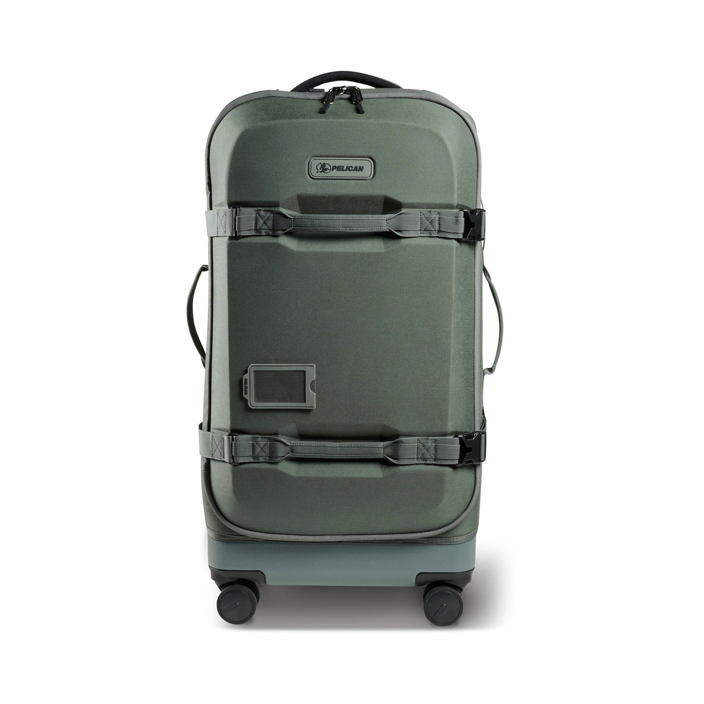 Pelican™ 30" Aegis Check-in 4-Wheel Rolling Hybrid Duffel, charcoal sage green, front view.