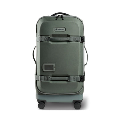 Pelican™ 30" Aegis Check-in 4-Wheel Rolling Hybrid Duffel, charcoal sage green, front view.