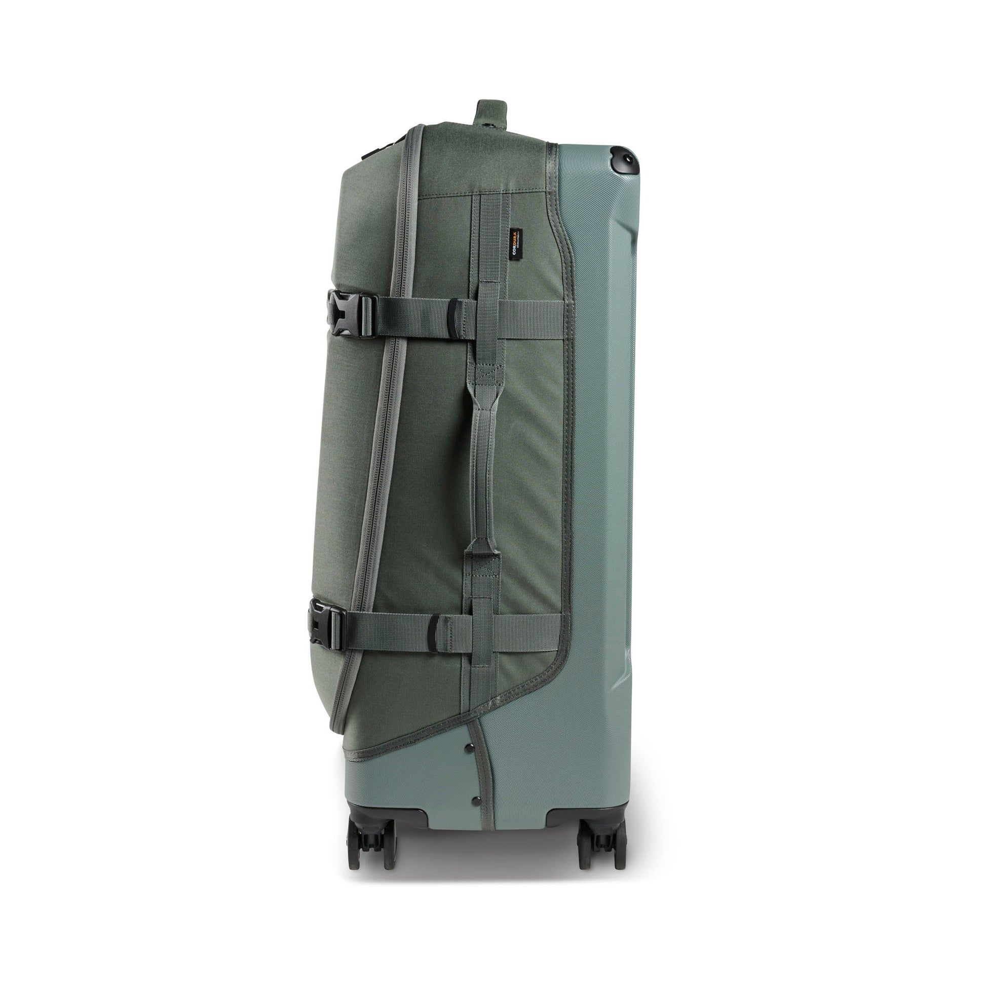 Pelican™ 30" Aegis Check-in 4-Wheel Rolling Hybrid Duffel, charcoal sage green, right side view.