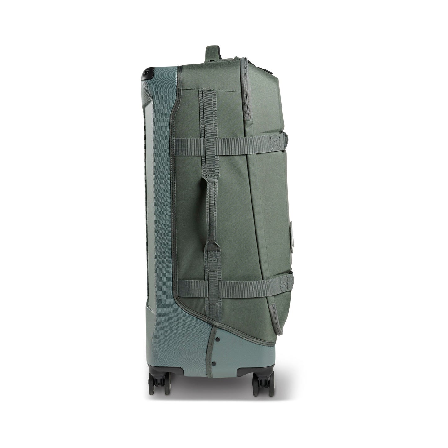 Pelican™ 30" Aegis Check-in 4-Wheel Rolling Hybrid Duffel, charcoal sage green, left side view.